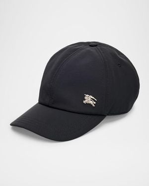 Burberry Apos;S Check-Lined Equestrian Knight Baseball Cap - Blue