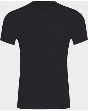Commando Premier Stretch-Cotton Crewneck Undershirt - Black
