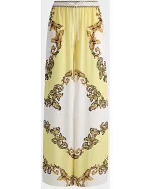 Alice + Olivia Golden Coast Ojai Wide-Leg Pants - Metallic