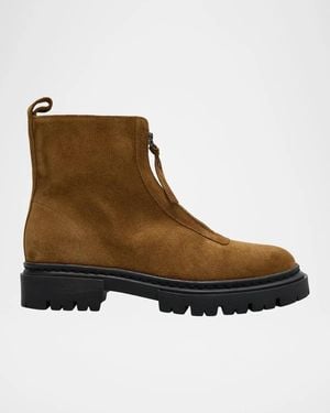 STAUD Miles 50Mm Suede Ankle Boots - Brown