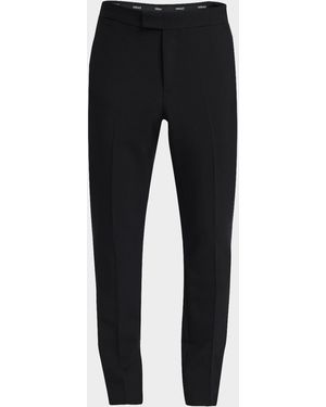 Versace Apos;S Wool-Mohair Tuxedo Pants - Black
