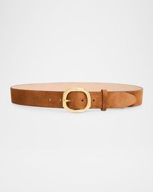 Rag & Bone Audrey Suede Belt - White