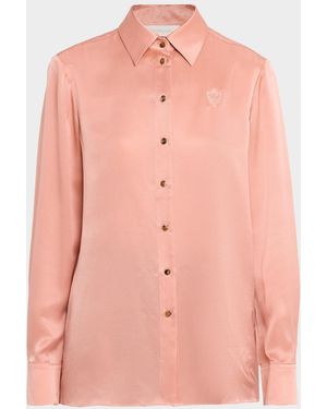 Zimmermann Luna Satin Shirt - Pink