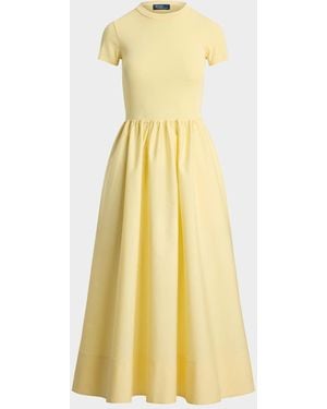 Polo Ralph Lauren Cotton Short-Sleeve Dress - Yellow