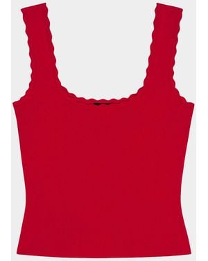 Rails Flore Scalloped Tank Top - Red