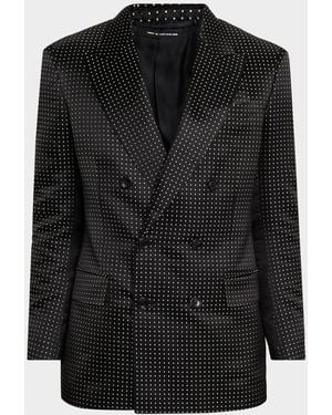 Tom Ford Duchesse Polka Dot Jacquard Dinner Jacket - Black