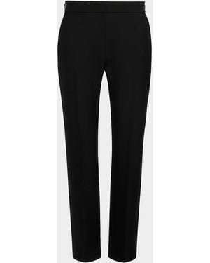 Max Mara Waist Strap Straight-Leg Ankle Pants - Black