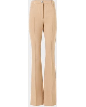 Akris Farid Bootcut Stretch Cotton Denim Pants - Natural