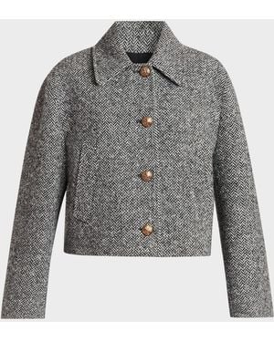 Valentino Garavani Boucle Wool Jacket - Gray