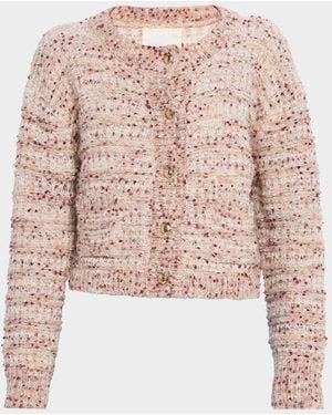 SABLYN Helena Cropped Double-Pocket Cardigan - Pink