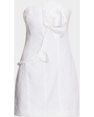 JBQ Lilah Linen Mini Dress - White
