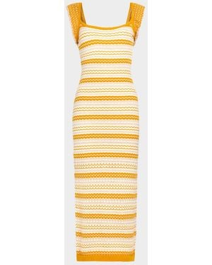 Ramy Brook Kit Knit Sleeveless Midi Dress - Metallic