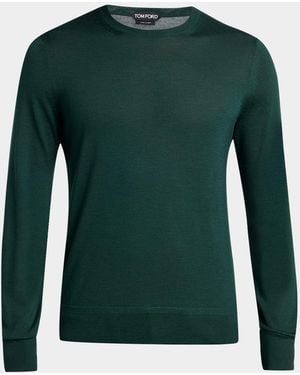 Tom Ford Apos;S Lyocell And Cotton Long-Sleeve T-Shirt - Green