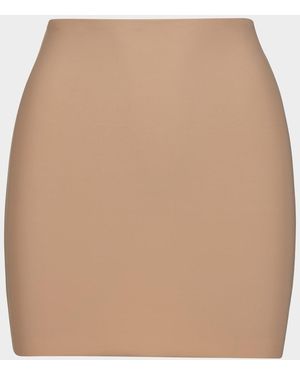 Commando Classic Microfiber Mini Half Slip W/ Shorts - Natural