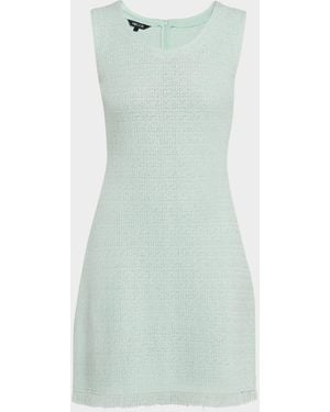 Misook Sleeveless Fringe-Trim Knit Dress - Green