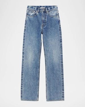 JW Anderson Mid-Rise Straight-Leg Jeans - Blue
