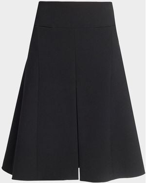 Alaïa Wool-Blend Slit Midi Skirt - Black