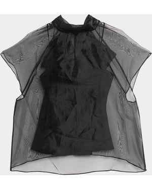 Jonathan Simkhai Feyre Bow-Neck Top - Black