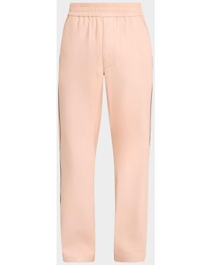 Tom Ford Apos;S Napa Leather Straight-Leg Pull-On Pants - Pink