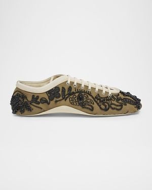 Dries Van Noten Embroidered Ballerina Sneakers - Multicolor