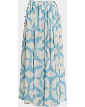 MISA Los Angles Nila Wide-Leg Pants - Blue
