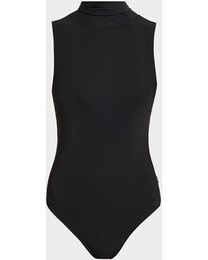 Shan Nelly High-Neck One-Piece Swimsuit - Black