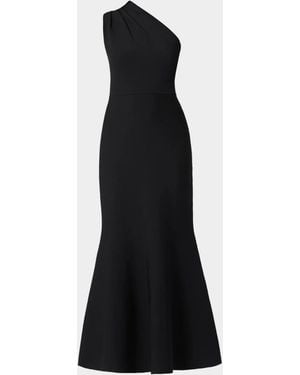 Shoshanna Ludlow One-Shoulder Mermaid Gown - Black