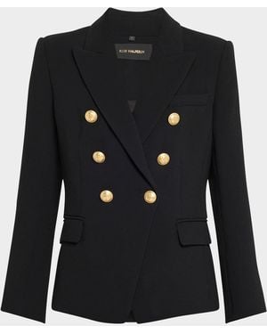 Kobi Halperin Jaxy Double-Breasted Blazer Jacket - Black