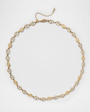 Jamie Turner Arrow Chain Necklace With Diamonds, 16-18"L - Metallic