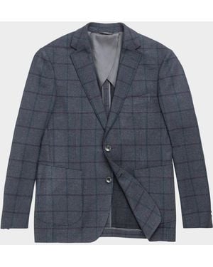 Rodd & Gunn Hopsack Check Wool Blazer - Blue