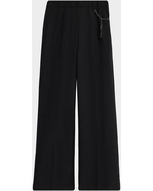 Kobi Halperin Steven Pleated Wide-Leg Pants - Black
