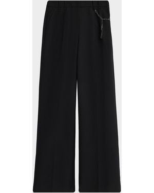 Kobi Halperin Steven Pleated Wide-Leg Pants - Black