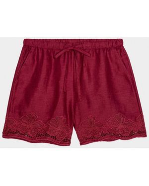 Rails Jenner Embroidered Linen Shorts
