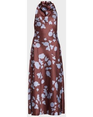Tanya Taylor Celinda Floral Maxi Dress - Purple
