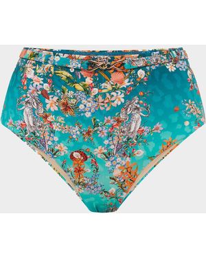 Aqua Blu Australia Marilyn High-Waist Bikini Bottoms - Blue
