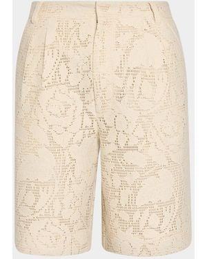 Jonathan Simkhai Apos;S Orion Pleated Lace Shorts - Natural