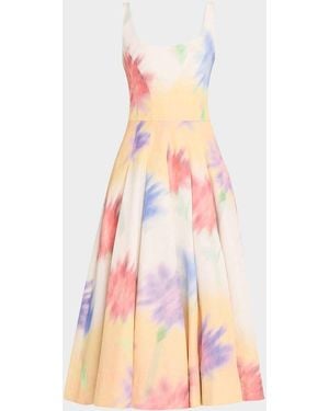 Prabal Gurung Corset Sleeveless Midi Sun Dress - Pink