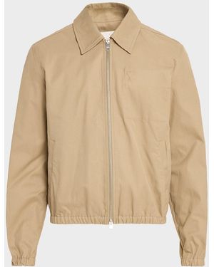 Ami Paris Apos;S Cotton Full-Zip Shirt Jacket - Natural