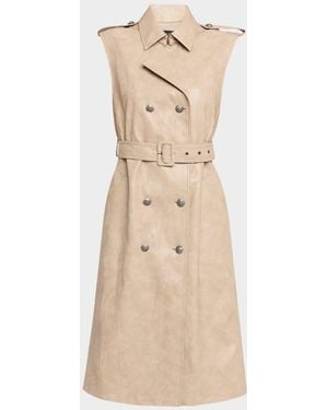 Kobi Halperin Val Double-Breasted Midi Coat Dress - Natural