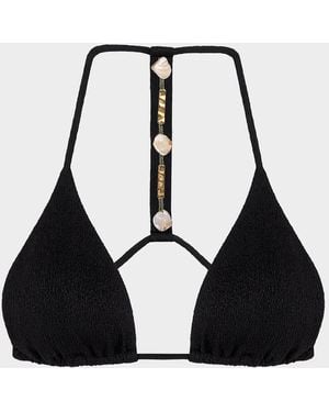 ViX Firenze Edith T-Back Triangle Bikini Top - Black