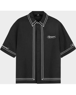 Represent Apos;S Border Cotton Short-Sleeve Shirt - Black