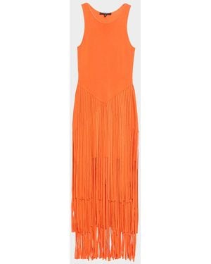 Toccin Jora Fringed Racerback Maxi Dress - Orange