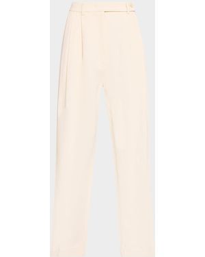 Co. Pleated Visse-Linen Pants - Natural