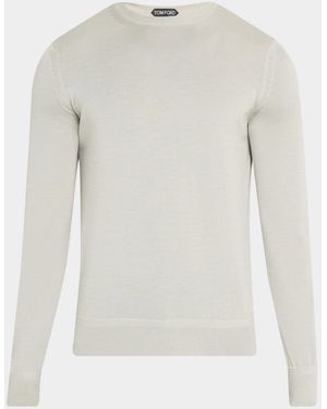 Tom Ford Apos;S Fine Gauge Cashmere-Blend Sweater - White