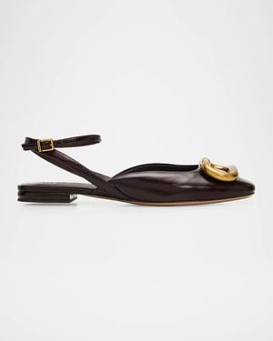 Marc Jacobs The Pop J Marc Leather Slingback Flats - Multicolor