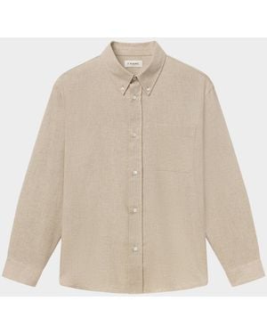 FRAME Apos;S Wool Blend Button-Down Shirt - Natural