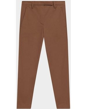 Brunello Cucinelli Cotton Twill Slim-Leg Ankle Pants - Brown