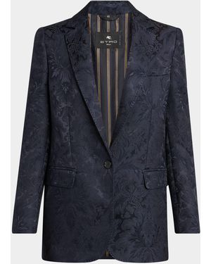 ジャケット ETRO 'Pegaso' single-breasted blazer (WRCA004399TTB54 B0711) etro-Multicolour-Single-