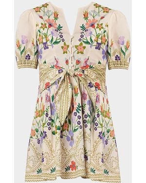 Shoshanna Tinsley Floral-Print Stretch Cotton Mini Dress - Multicolor