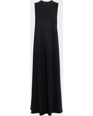 Twp Capitol Dress With Crystal Collar - Black